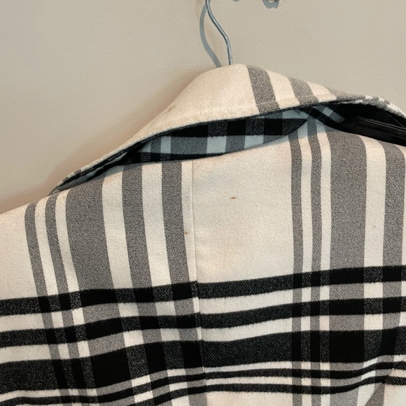 Black and White Pea Coat Women’s Jacket - Small - Picture 6 of 6